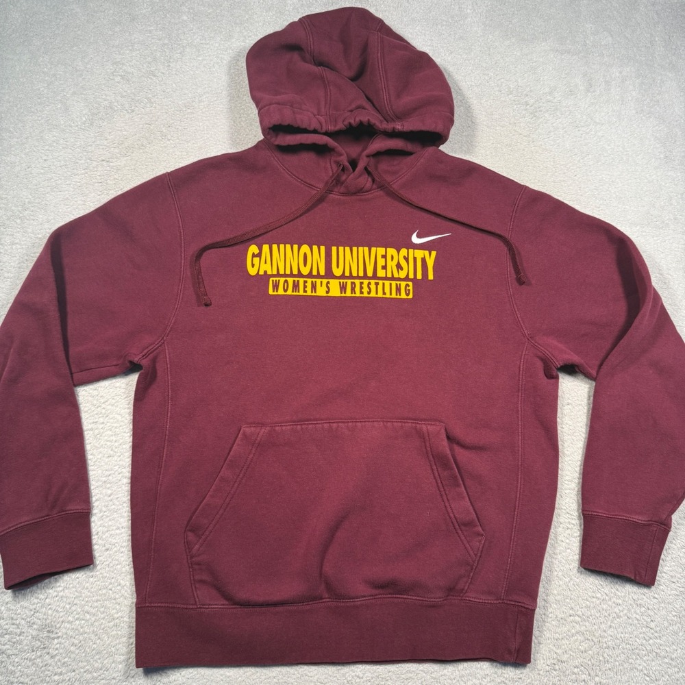 Nike Gannon University Womens Wrestling Hoodie Sweatshirt‎ Maroon Adult Smal